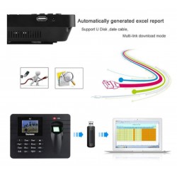 Time Recorder Clocking In Clock Machine Attendance Check Fingerprint+ Password